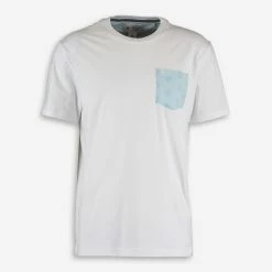 Original Penguin White & Blue Pocket T Shirt