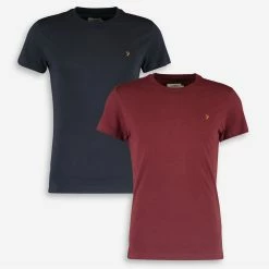Farah Navy & Red T Shirt Twin Pack