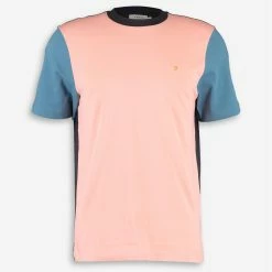 Farah Pink Colourblock T Shirt