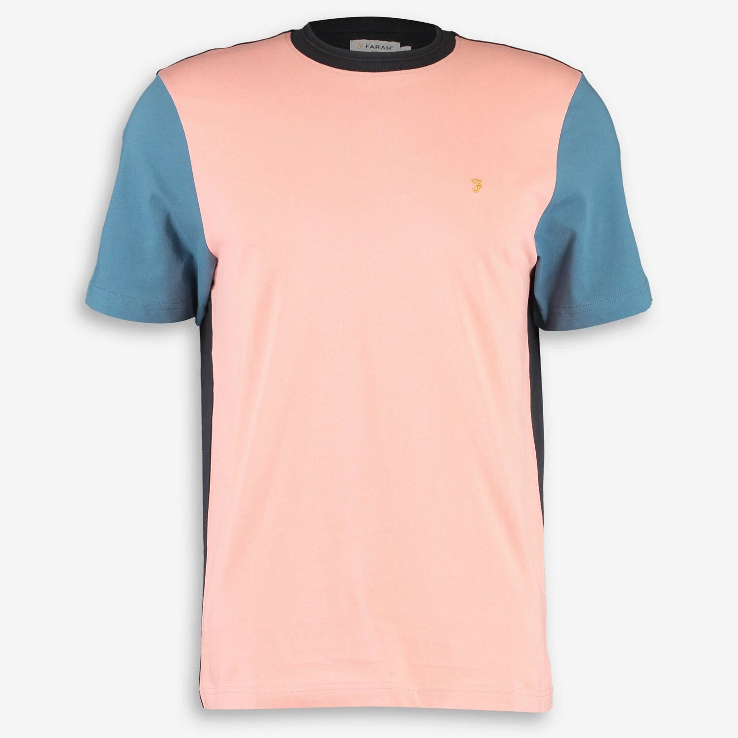 Farah Pink Colourblock T Shirt 1 Farah Pink Colourblock T Shirt
