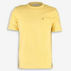 Farah Yellow Single Pocket T Shirt