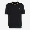 Fred Perry Black & Gold Tone T Shirt