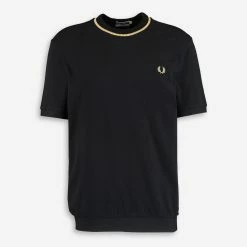 Fred Perry Black & Gold Tone T Shirt