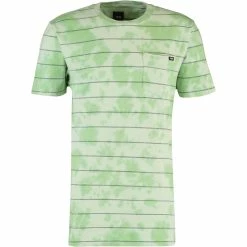 Vans Lime Branded Tie Dye & Striped T Shirt