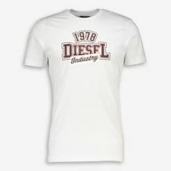 Diesel Industry White Logo Print T Shirt