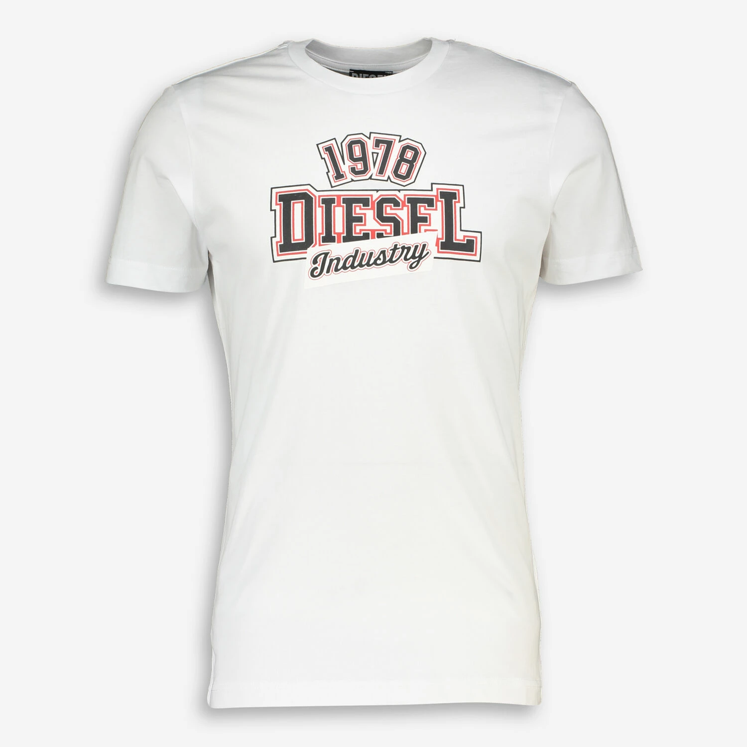 Diesel Industry White Logo Print T Shirt 1 Diesel Industry White Logo Print T Shirt