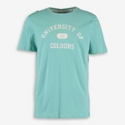 Colours & Sons Aqua Blue University T Shirt