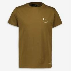 Clean Cut Copenhagen Dark Camel Smile Logo T Shirt