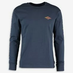 Billabong Navy Logo Long Sleeve T Shirt
