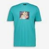 Diesel Turquoise Graphic T Shirt