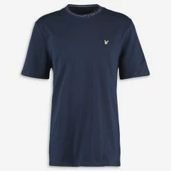 Lyle & Scott Navy Neckline Logo Eagle T Shirt