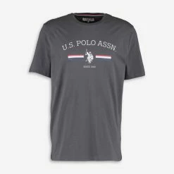 US Polo Assn Grey Logo Front T Shirt