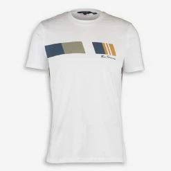 Ben Sherman White Retro Striped T Shirt