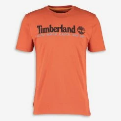 Timberland Orange Logo T Shirt