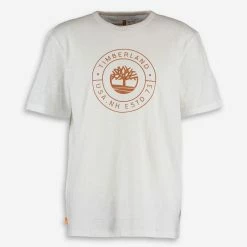 Timberland White Logo Crew Neck T Shirt