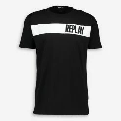 Replay Black Logo T Shirt