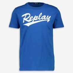 Replay Blue Logo T Shirt