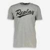 Replay Grey Logo T Shirt