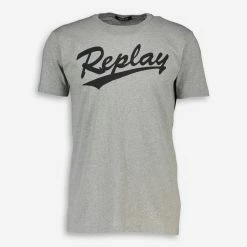 Replay Grey Logo T Shirt