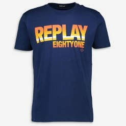 Replay Blue Crew Neck T Shirt
