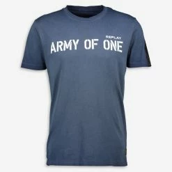 Replay Blue Crew Neck T Shirt