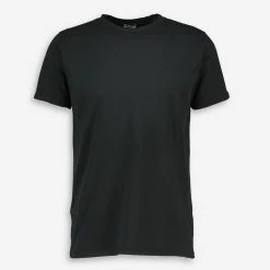 Mida Black Plain T Shirt
