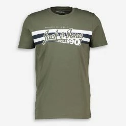 Jack & Jones Olive Printed Logo T Shirt