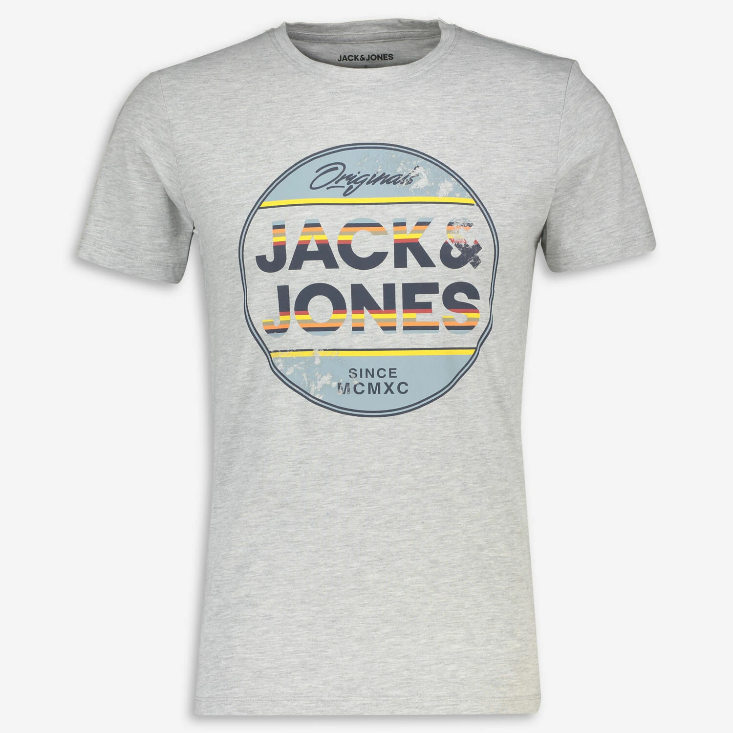 Jack & Jones Grey Marl Logo T Shirt 1 Jack & Jones Grey Marl Logo T Shirt
