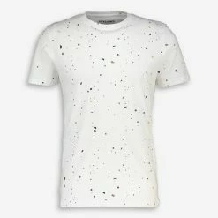 Jack & Jones White Speckled Print T Shirt