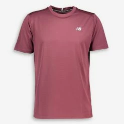 New Balance Burgandy Core Run T Shirt