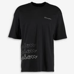 Champion Black Logo Waist T Shirt