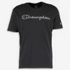 Champion Black Script Logo T Shirt