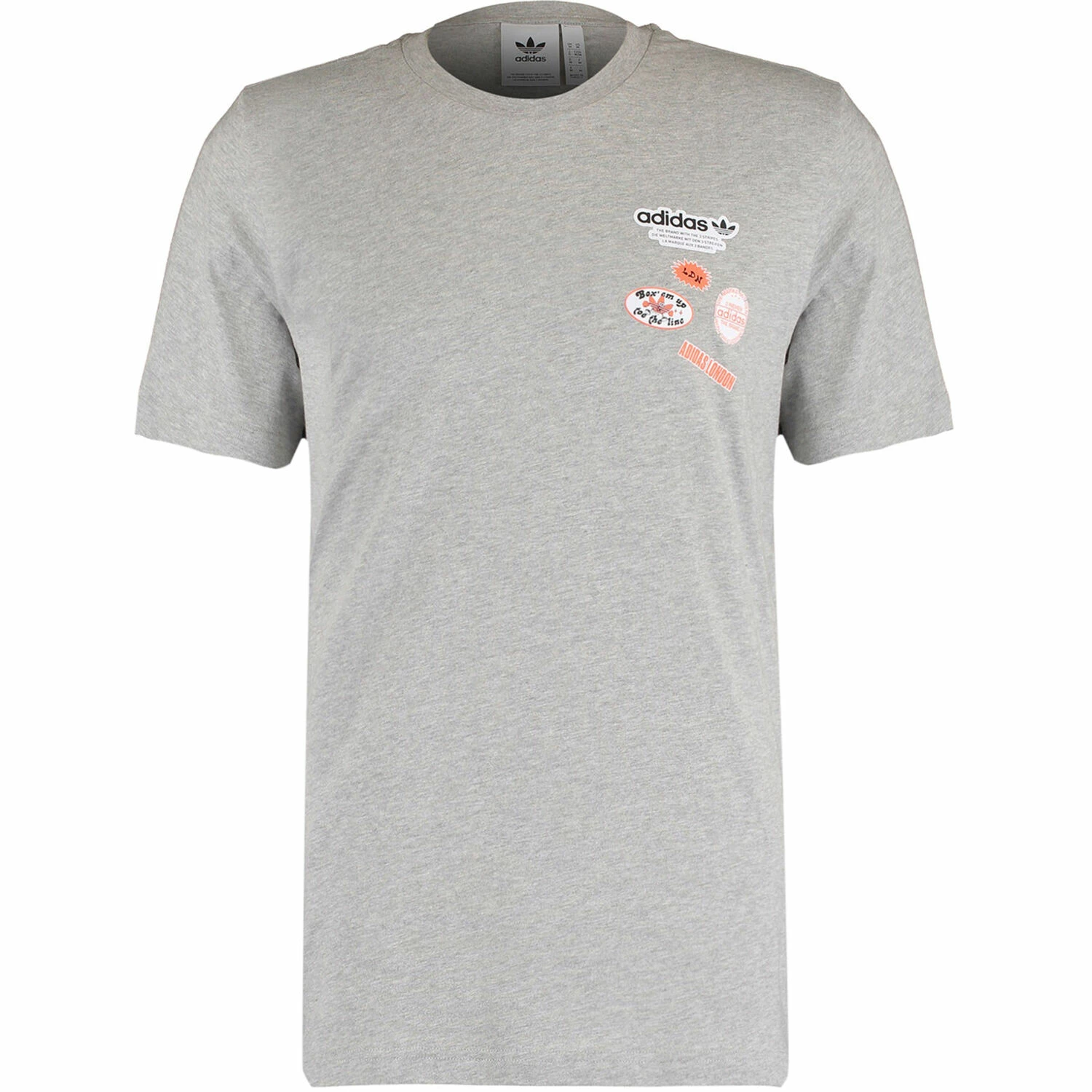 Adidas Grey LDN Badges T Shirt 1 Adidas Grey LDN Badges T Shirt