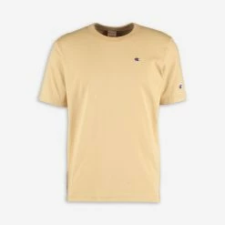 Champion Beige Logo Crew Neck T Shirt