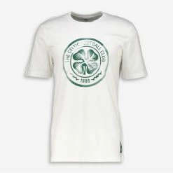 Adidas White & Green Celtic Logo T Shirt