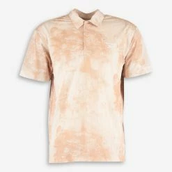 Reebok Sand Patterned Mesh AOP Polo Shirt