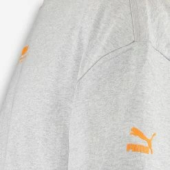 Puma Grey Marl Logo T Shirt -Men's T-shirts Shop 22578812 large wl 03