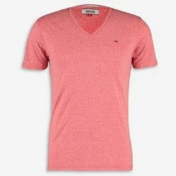 Hilfiger Denim Pink V Neck T Shirt