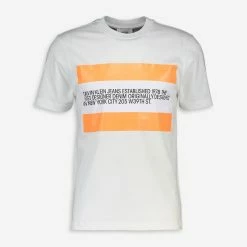 Calvin Klein White Box Logo Text T Shirt