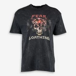 Golden Equation Black Washed Skull T Shirt