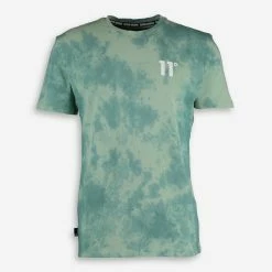 11 Degrees Fog Green Tie Dye T Shirt