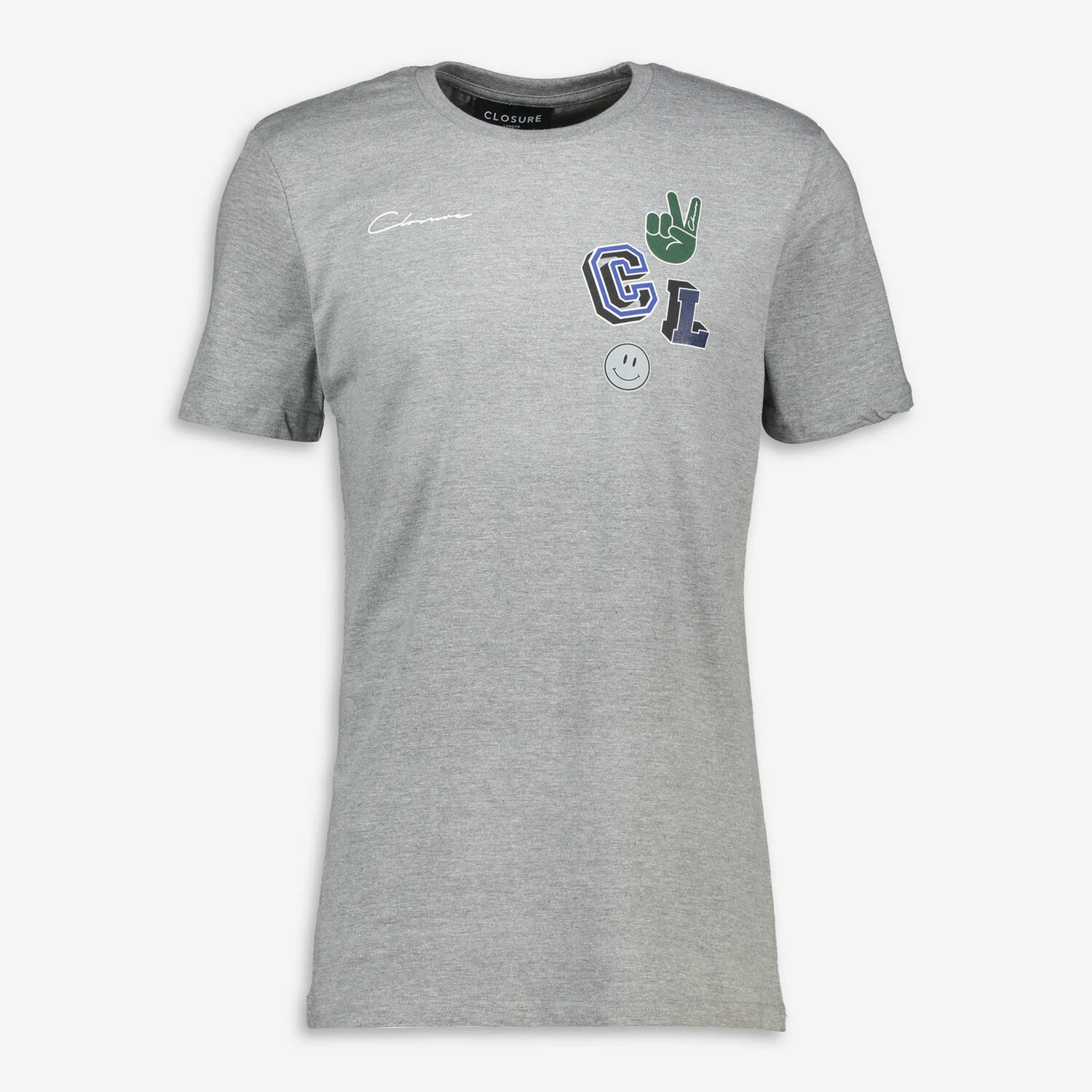 Closure London Grey Athletics T Shirt 1 Closure London Grey Athletics T Shirt