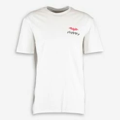 Batman White Printed Logo T Shirt