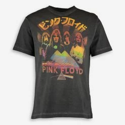 Pink Floyd Black Distressed Logo T Shirt