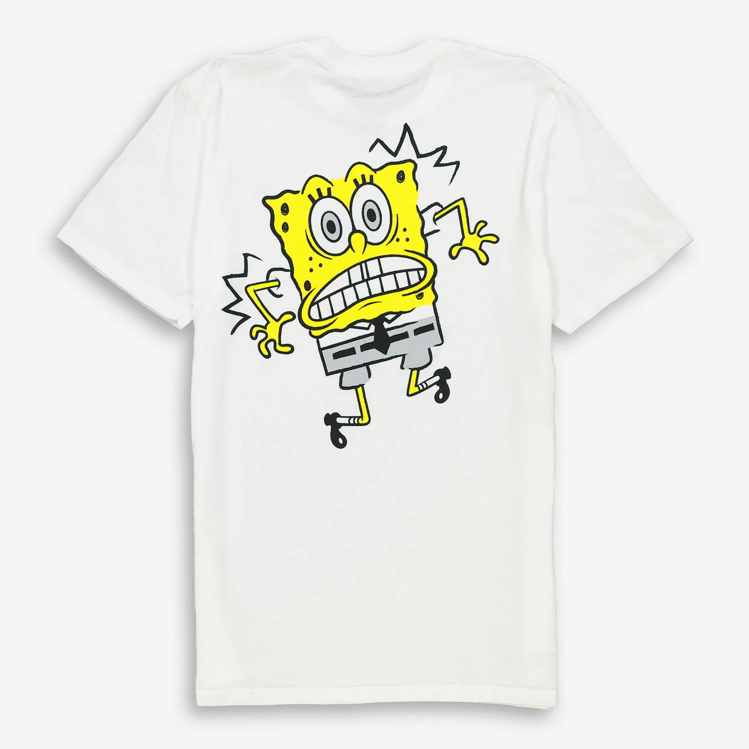 SpongeBob White Graphic Motif T Shirt 2 SpongeBob White Graphic Motif T Shirt - Image 2