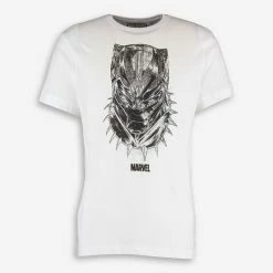 Marvel White Black Panther Mask T Shirt
