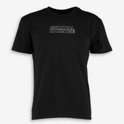 Criminal Damage Black Logo T Shirt