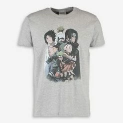 Naruto Grey Marl Graphic T Shirt