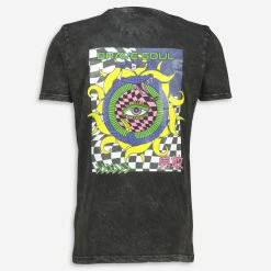 Brave Soul Black Python Logo T Shirt