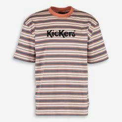 Kickers Cream Multi Stripe T Shirt